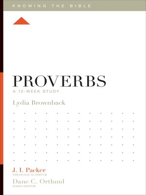 cover image of Proverbs: a 12-Week Study
